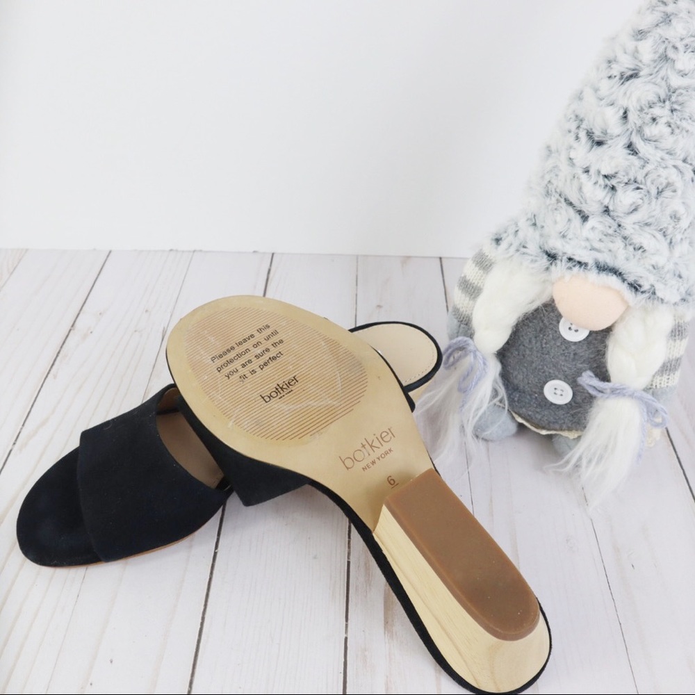 Botkier Carlie Black Suede Slide Mule Size 6 - image 6